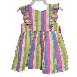 Zunie Girl Multicolor Striped Smock Dress Size 12M 2 Piece Bottom
